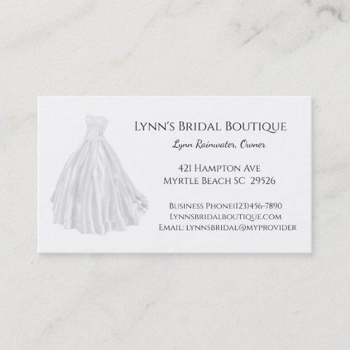 Bridal Shop Business Card