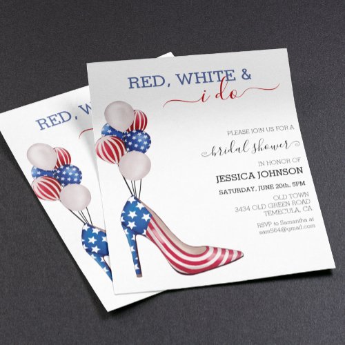 Bridal Shower 4th of July Red white Blue 