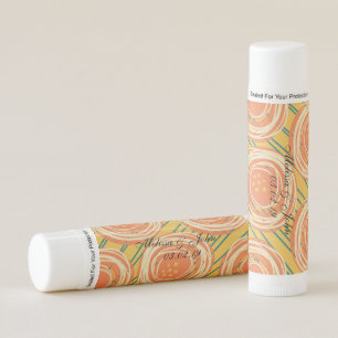 Bridal Shower Abstract Orange Poppy Florals Lip Balm