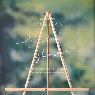 Bridal shower Acrylic Sign WELCOME