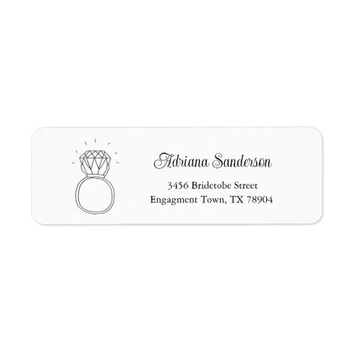 Bridal Shower Address Labels Engagement Stickers