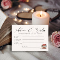 Bridal Shower Advice Game Book Lover New Chapter