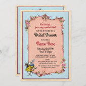 Bridal Shower Alice Wonderland Rabbit Party Invite (Front/Back)