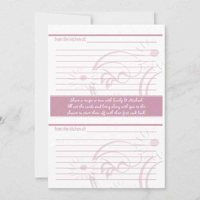 Bridal Shower and recipe cards (Front)