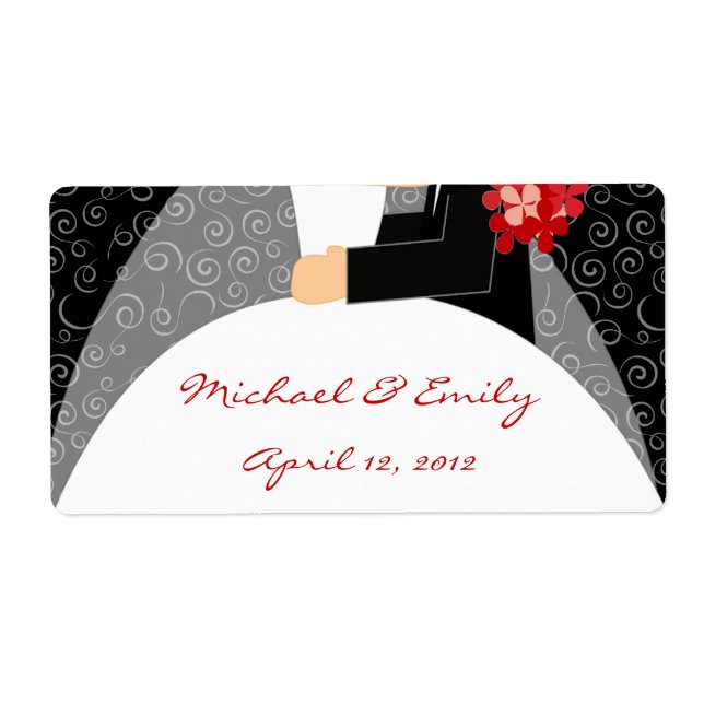 Bridal Shower and Wedding Favor Labels (Front)