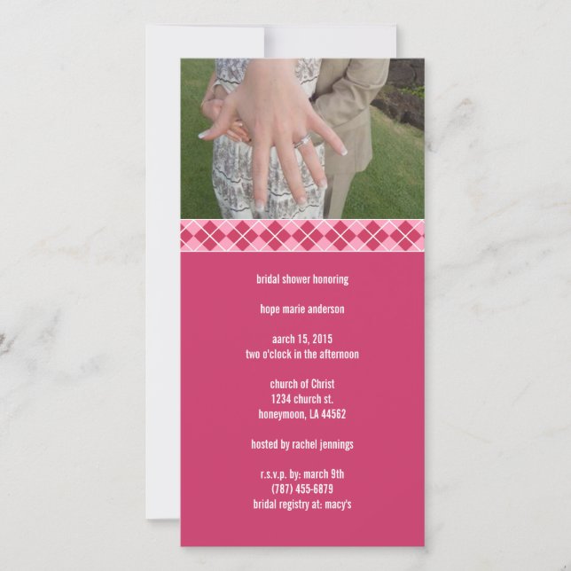 Bridal Shower Argyle (Front)