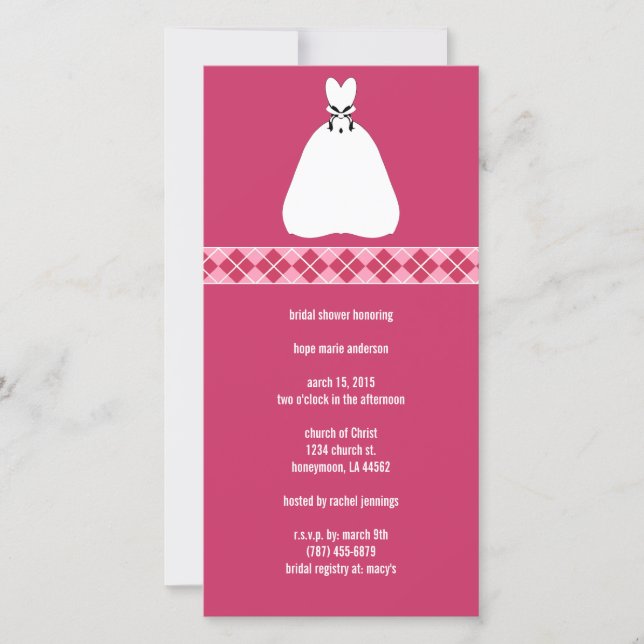 Bridal Shower Argyle (Front)