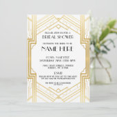 Bridal Shower Art Deco 1920's Gold Party Invite (Standing Front)
