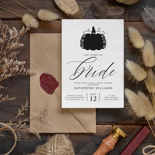 BRIDAL SHOWER  Autumn Pumpkin Invitation