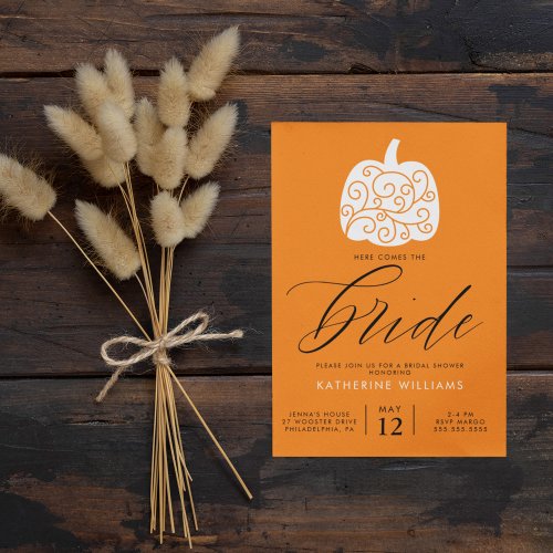 BRIDAL SHOWER  Autumn Pumpkin Invitation