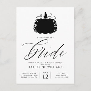BRIDAL SHOWER   Autumn Pumpkin Postcard
