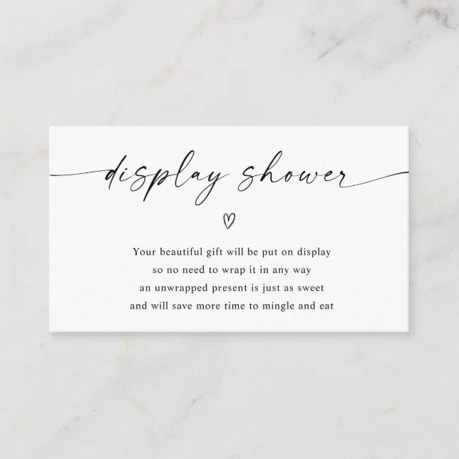 Bridal Shower Baby Shower Display Shower Enclosure Card | Zazzle