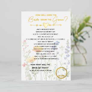 Bridal Shower Bachelorette Party Bride Know groom Foil Invitation