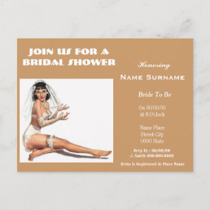 bridal shower,bachelorette party,hen party.... invitation postcard