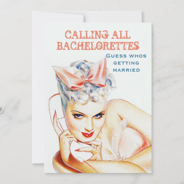 Bridal shower, bachelorette party invitation (Front)