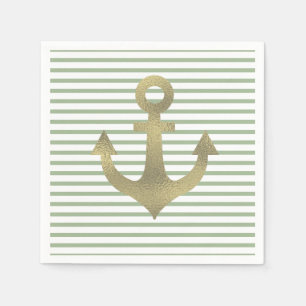 Bridal Shower Bachelorette Party Nautical Anchor Napkins