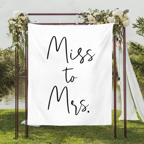 Bridal Shower Backdrop Decorations Miss to Mrs