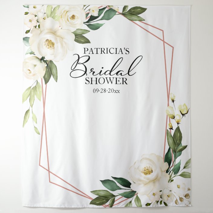 Bridal Shower Backdrop Photo Prop Greenery | Zazzle.com