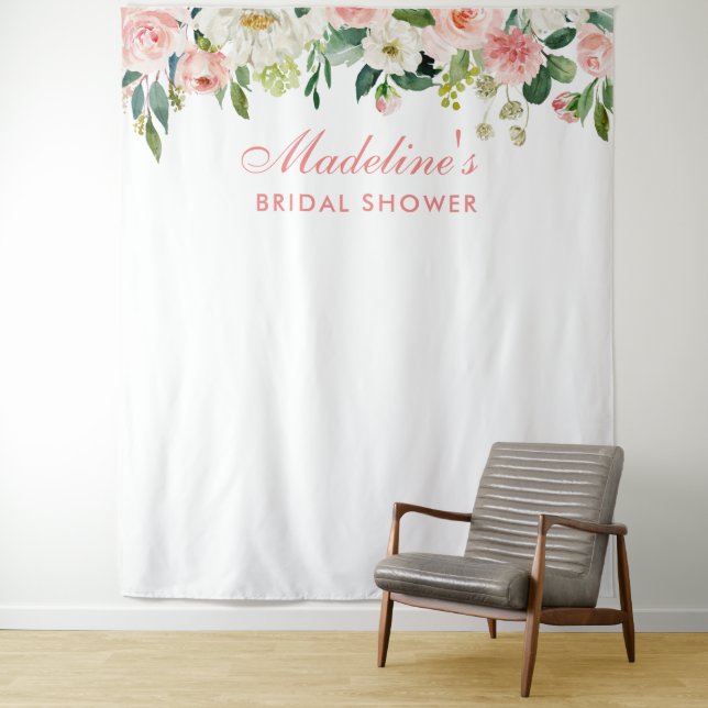 Bridal Shower Backdrop Pink | Photo Booth Prop (In Situ)