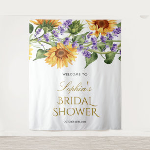 Bridal Shower Backdrop - Sunflowers & Lavender