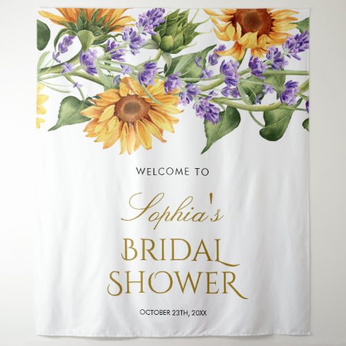 Bridal Shower Backdrop _ Sunflowers  Lavender
