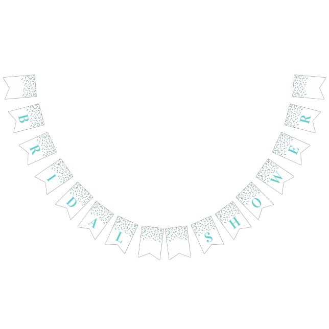 Bridal Shower Banner Blue Silver Confetti (All)