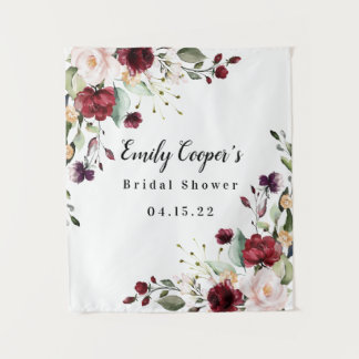Bridal Shower Banner Fabric Sign Tapestry