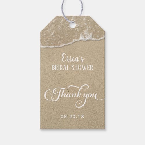 Bridal Shower Beach Wedding Favor Thank You Gift Tags