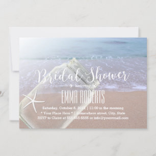 Bridal Shower Beach Wedding Starfish & Mason Jar Invitation