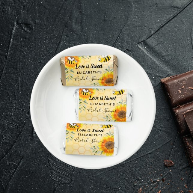 Bridal Shower bees sunflowers Love is Sweet Hershey's Miniatures (Creator Uploaded)