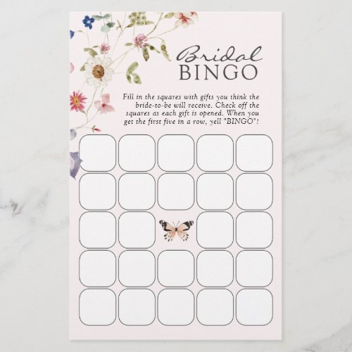 Bridal Shower Bingo Game