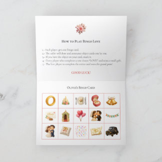Bridal Shower Bingo Game Board15. Fun Party Holiday Card