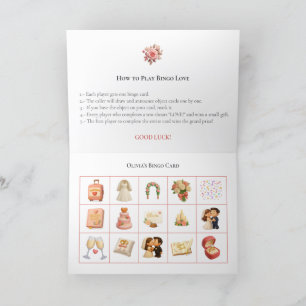 Bridal Shower Bingo Game Board19. Fun Party Holiday Card