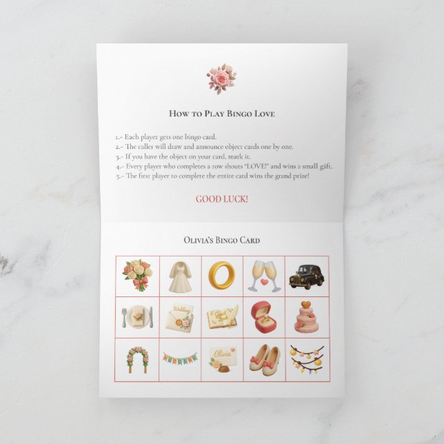 Bridal Shower Bingo Game Board4. Fun Party Holiday Card (Inside)