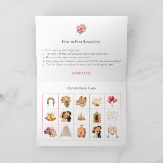 Bridal Shower Bingo Game Board8. Fun Party Holiday Card