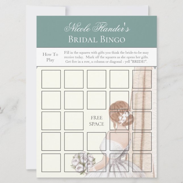 Bridal Shower - Bingo Game Card (Front)