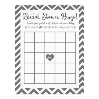 Bridal Shower Bingo Game Letterhead