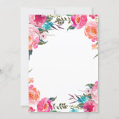 Bridal Shower Bingo Game | Watercolor Pink Floral (Back)
