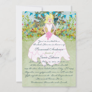 Bridal Shower Bird Cage Kissing Love Birds  Invitation
