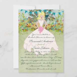 Bridal Shower Bird Cage Kissing Love Birds Invitation