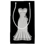 Bridal Shower Black Gift Bag With Elegant Dress at Zazzle