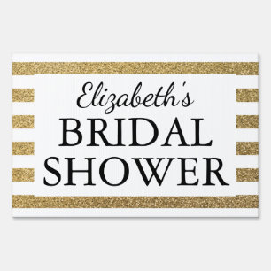Bridal Shower Black & Gold Sign
