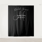 Bridal Shower Black Gray Monogram Name Photo Booth