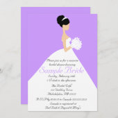 Bridal Shower Black Hair  Bride Invitation (Front/Back)