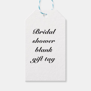 Bridal shower blank gift tag
