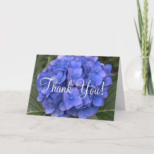 Bridal Shower Blue Hydrangea Thank You Blank Cards