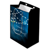Bridal shower blue moon light strings medium gift bag (Front Angled)
