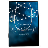 Bridal shower blue moon light strings medium gift bag (Front)