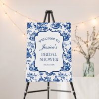 Bridal Shower Blue White Chinoiserie Welcome