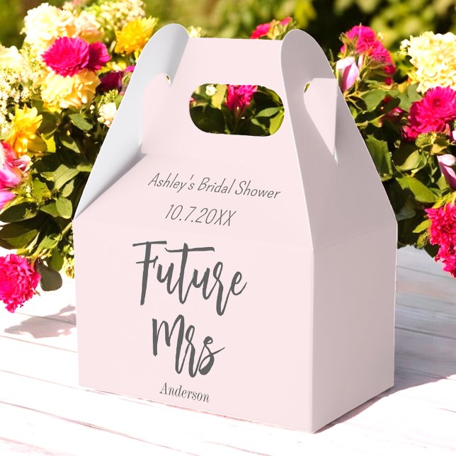 Bridal Shower Blush Pink Future Mrs Favor Box (Creator Uploaded)